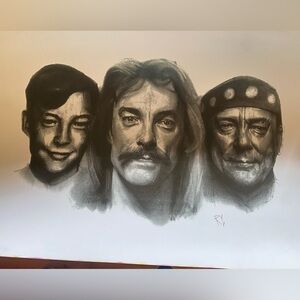 Neil Peart of RUSH drawing.